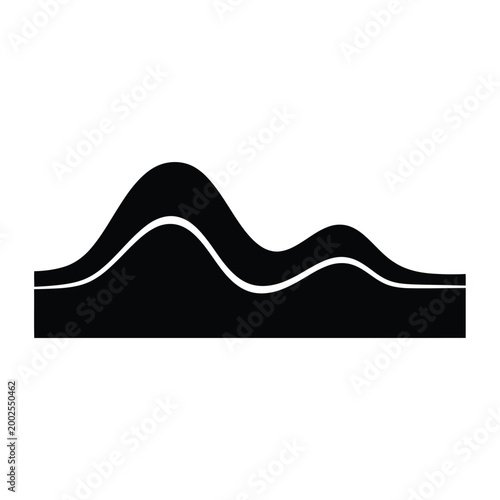 Black and white wave graphic.