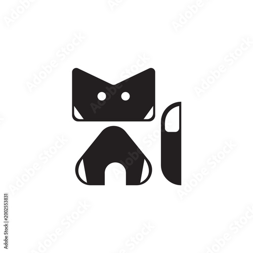 fox onigiri logo brand design