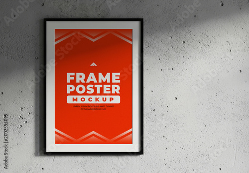 Minimal Frame Poster Mockup AI Clean Wall Presentation