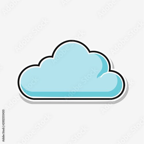Stylized Blue Cloud Icon