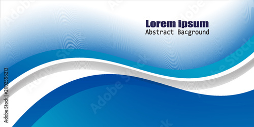 Creative Blue Abstract Background with Flowing Wave Shapes,