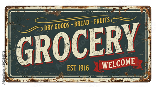 Photos Vintage Grocery Store Sign Est