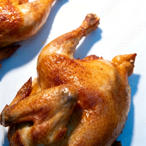 Golden Roasted Chicken Halal Food Preparation