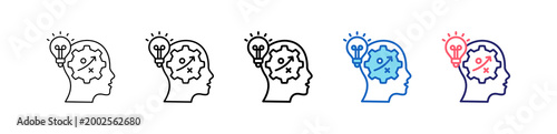 Strategic Icon In 5 Different Styles Set Collection.   