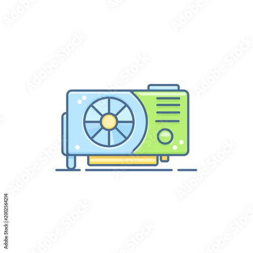 Minimalist graphic card icon