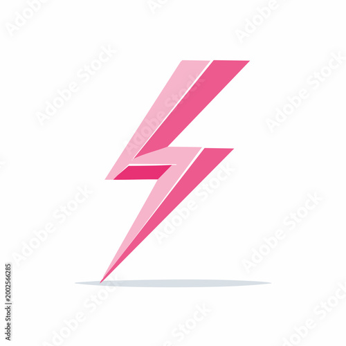 Pink Lightning Bolt Icon