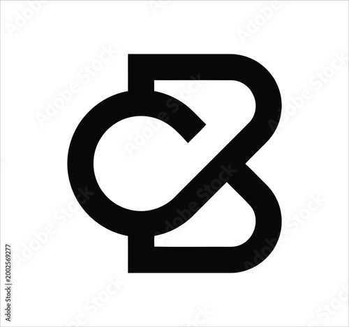 bc cb c b letter logo design. Minimal monogram emblem, classic style  Alphabet vector logo design. Premium Business logo, White background