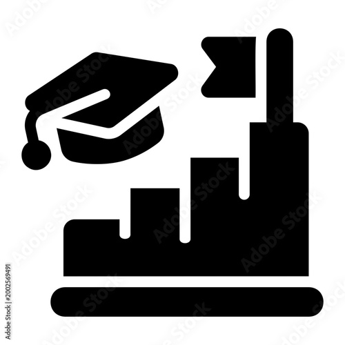 Graduation succes Solid icon