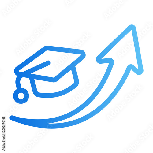 Student succes Line Gradient Icon