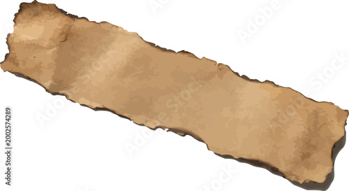 Narrow parchment strip for vintage labels and banners