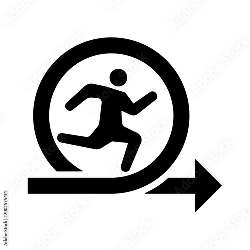 Productivity Icon - Solid Black