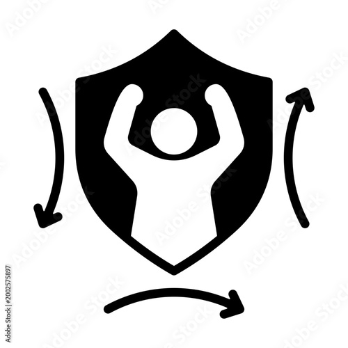 Resilience Icon - Solid Black