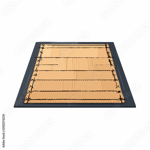 Tatami mat illustration, one mat, tortoise shell pattern, Japanese-style room, Japanese house