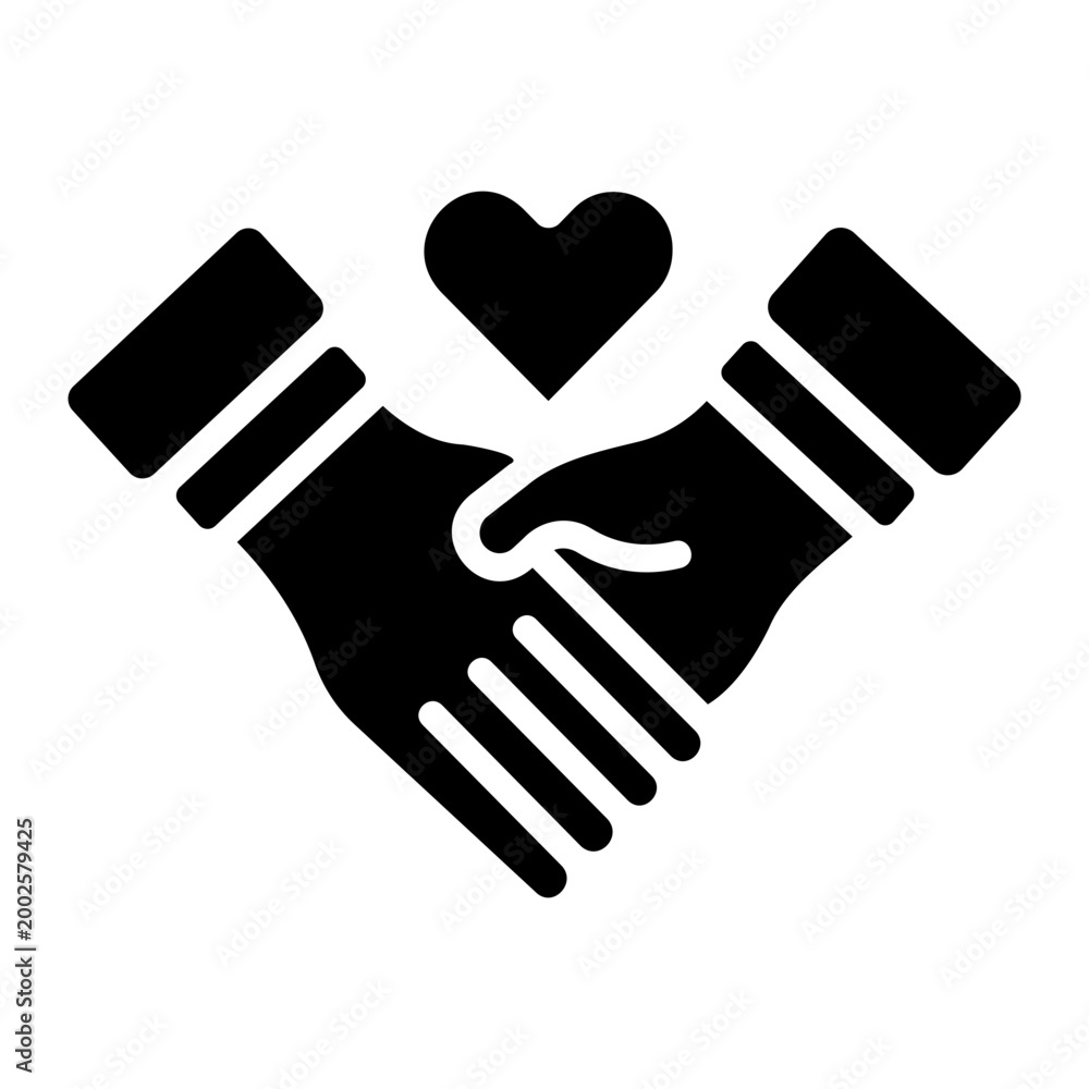 Obraz premium Holding hand Solid icon