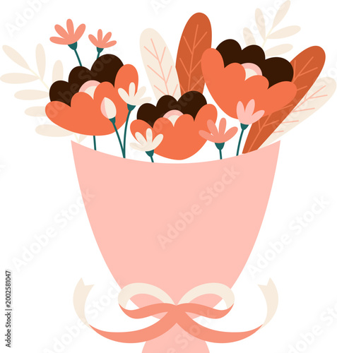 Flat Pink Beutiful Bouquet