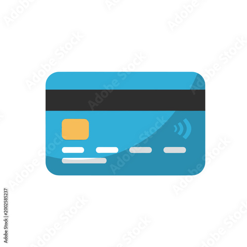Cuadro en lienzo Blue Credit Card with Chip.