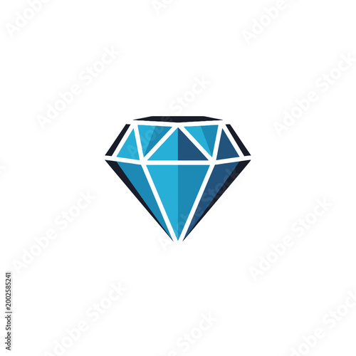 Tableau sur toile Blue Diamond Gemstone Jewelry Object.