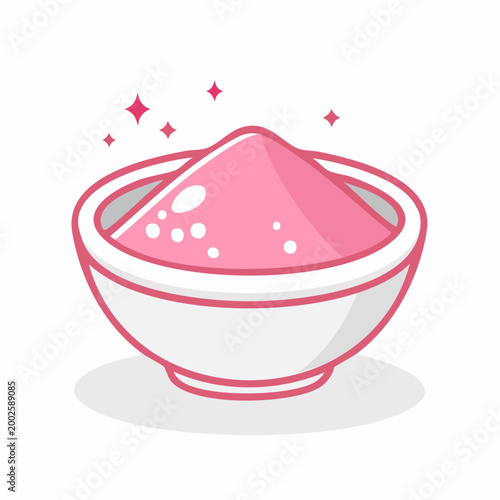 Pink Powder in a Bowl