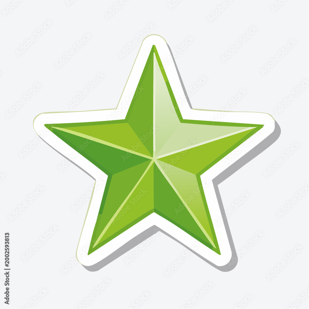 Obraz premium Green Star Icon