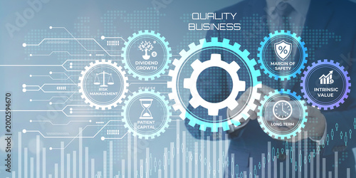 Εκτύπωση καμβά Illustrating the intricate interconnectedness of financial concepts like risk ma