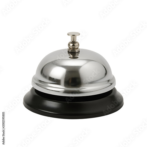 Service bell reception desk ring isolated on transparent background