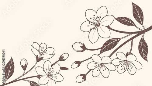 Vintage inspired floral wallpaper featuring large delicate flowers and foliage on a subtly distressed textured surface.