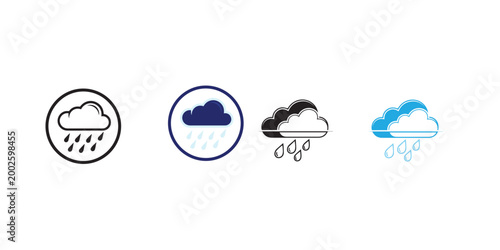 Weather icons a collection of cloud and rain illustrations