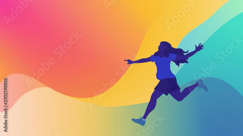 Flat vector graphic illustrating the concept of youth empowerment, evoking a sense of energy, progress, and potential.