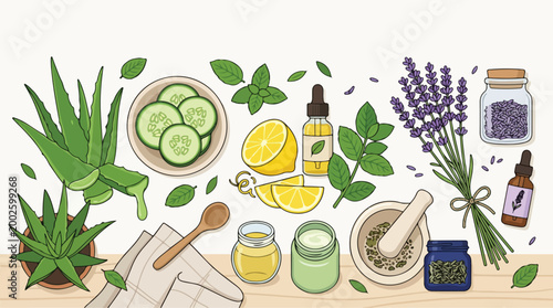 Natural Skincare Ingredients and Essential Oils for Homemade Beauty Treatments and Wellness