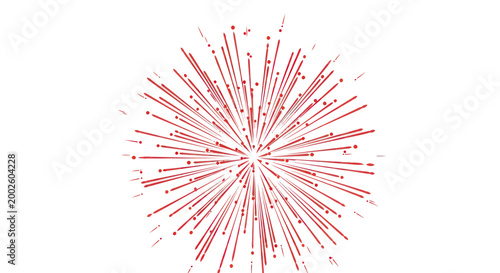 Colorful explosion of lines radiating outward.
