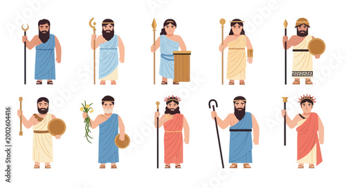 Biblical men in various professions.