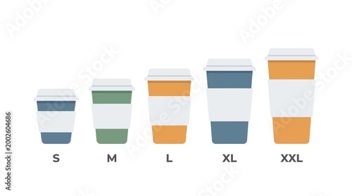 Disposable coffee cup sizes explained Small, Medium, Large, Extra Large, and Double Extra Large options
