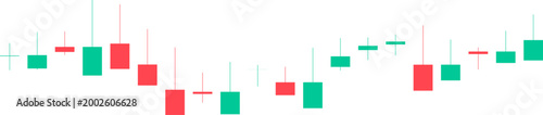 Stock market candlestick chart with red and green bars for financial trading and investment analysis