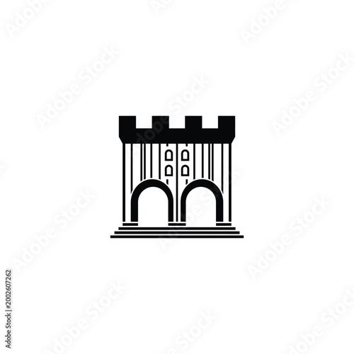Brandenburg gate line art a minimalist representation of a berlin landmark