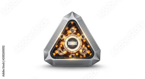 Smart Finance Prism Isolated Object

