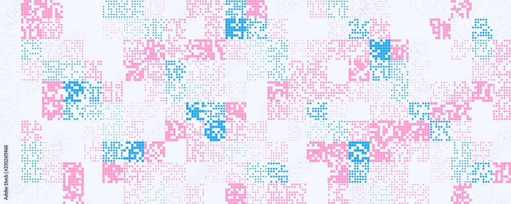 Fototapeta premium Abstract Pixel Block Grid Background