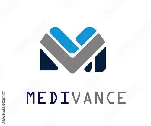 Medical Modern Logo Medivance Healthcare Branding