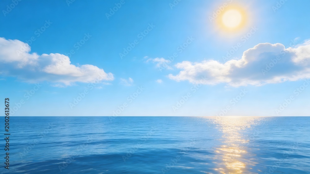 Obraz premium Ocean under sunny sky