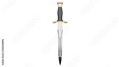 Canvas Print 3d rendering short sword