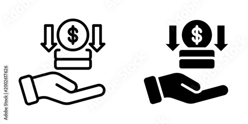 Low income icon, element icon for design branding, print, and digital media