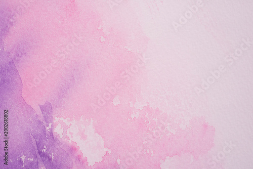 Watercolor Purple and pink color design banner.