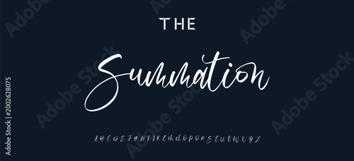 Hand drawn vector alphabet. Modern monoline signature script font. Elegant Signature Font. Best Alphabet Beautiful Calligraphy Signature Font
