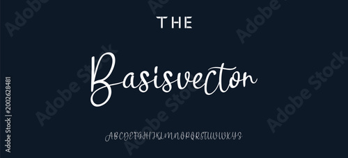 Hand drawn vector alphabet. Modern monoline signature script font. Elegant Signature Font. Best Alphabet Beautiful Calligraphy Signature Font