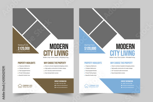 Real Estate Business Flyer Template, Property Sale Flyer Design