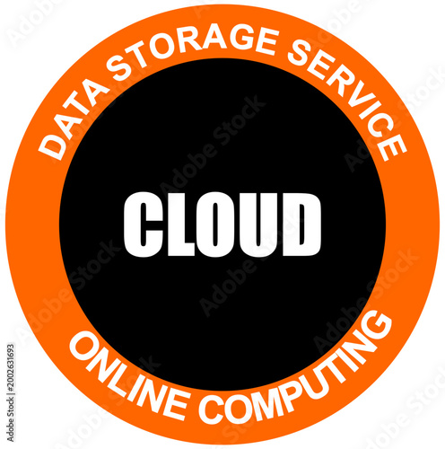 Professional Cloud Computing and Data Storage Service Badge Vector