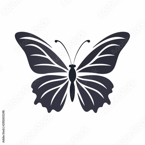 Stylized Butterfly Silhouette Icon