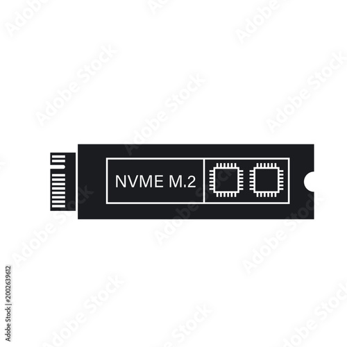SSD M.2 NVME  Solid State Drive Vector Icon Illustration element design