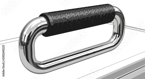 Metal Handle with Textured Grip on Industrial