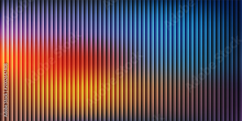 Blue Orange Gradient Abstract Background with Warm Glow and Vertical Lines