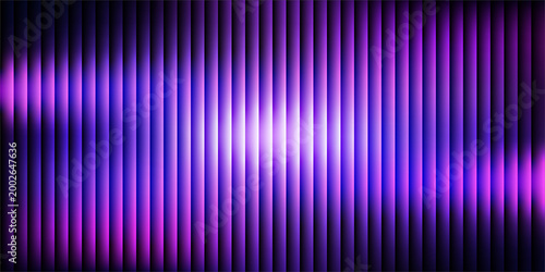 Purple Neon Abstract Background with Glow and Vertical Stripe Texture